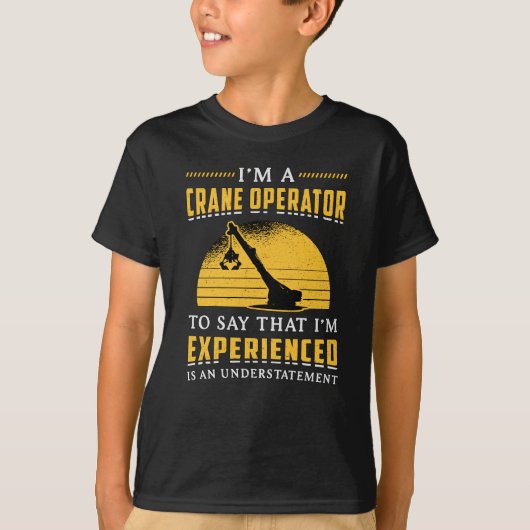 私はクレーン運転士建築場 Tシャツ (正面)