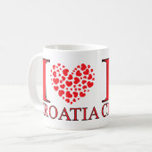 私はクロアチアが大好き コーヒーマグカップ (正面左)