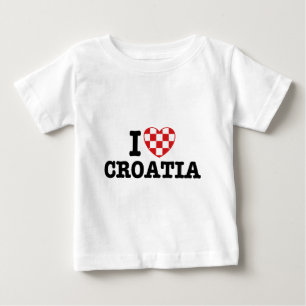 私はクロアチアが大好き ベビーTシャツ