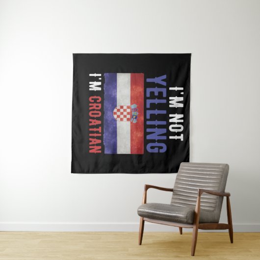 私はクロアチア国旗を怒鳴るのではない タペストリー (インサイチュ(横))