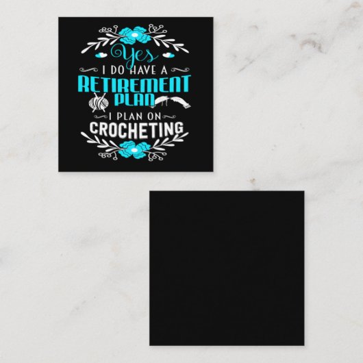 私はクロケッティングとYesを言う スクエア名刺 (正面/裏面)