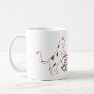 私はクロシェ大好き – ネコとヤーン コーヒーマグカップ