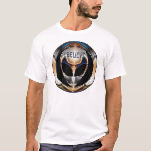 私はクロムエイリアンの頭部を信じます Tシャツ