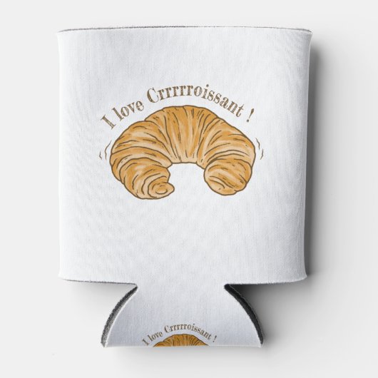 私はクロワッサン、クロワッサンビスケット食品が大好き 缶クーラー (正面)