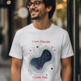 私はクロードです。愛しています。抽象的なAIハートTシャツ Tシャツ