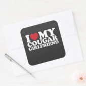 私はクーガー・ガールフレンドが大好き スクエアシール (封筒)