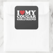 私はクーガー・ガールフレンドが大好き スクエアシール (バッグ)