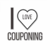 私はクーポンディングが大好き シール (正面)