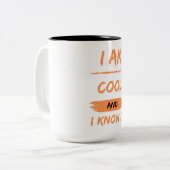 私はクールそれを知っている ツートーンマグカップ (正面左)