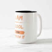 私はクールそれを知っている ツートーンマグカップ (正面右)