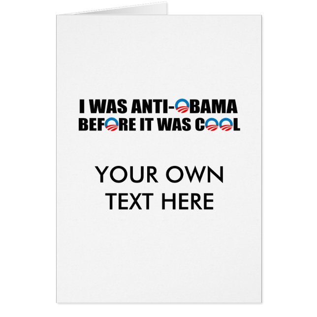 私はクールだった前にANTI-OBAMAでした (正面)