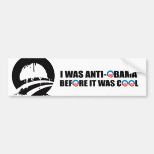 私はクールだった前にANTI-OBAMAでした バンパーステッカー