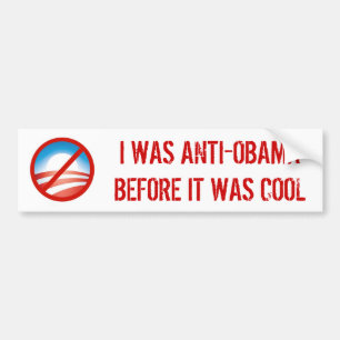 私はクールだった前にANTI-OBAMAでした バンパーステッカー