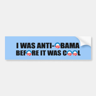 私はクールだった前にANTI-OBAMAでした バンパーステッカー