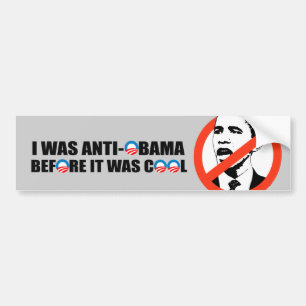 私はクールだった前にANTI-OBAMAでした バンパーステッカー