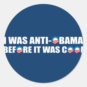 私はクールだった前にANTI-OBAMAでした ラウンドシール