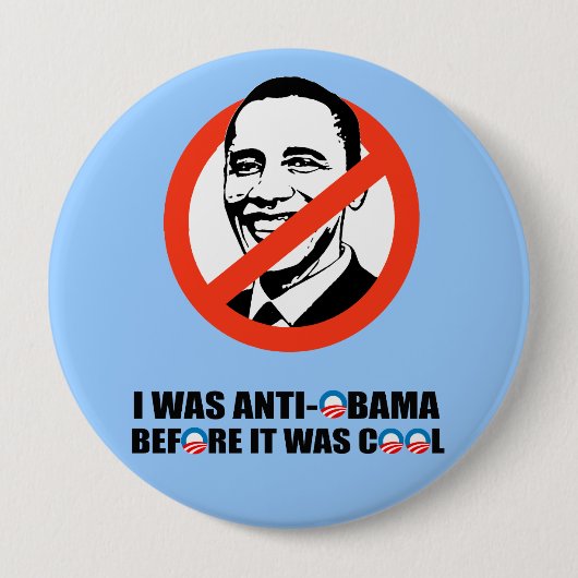 私はクールだった前にANTI-OBAMAでした 缶バッジ (正面)