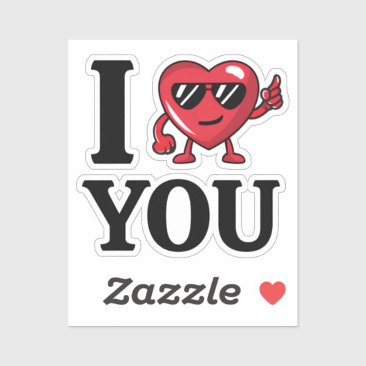 私はクールハート私はあなたを愛するバレンタインデー シール (シート)