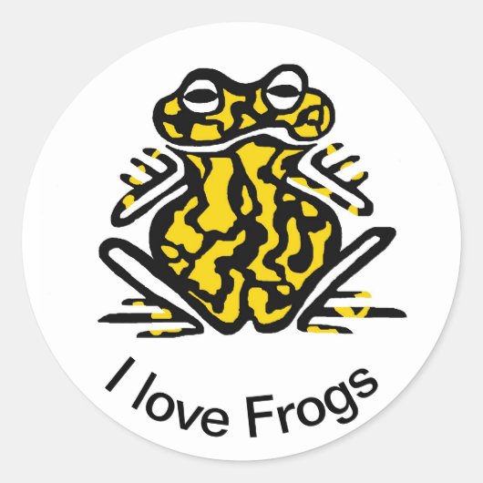 私はクールFROGSが大好き – 保護 – 野生生物 ラウンドシール (正面)