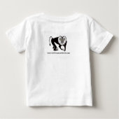 私はクールMACAQUESが大好き – 絶滅危惧動物グラフィック ベビーTシャツ (裏面)