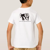 私はクールMACAQUESが大好き – 絶滅危惧動物グラフィック Tシャツ (裏面)