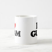 私はグアムを愛します コーヒーマグカップ (中央)
