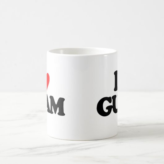 私はグアムを愛します コーヒーマグカップ (中央)