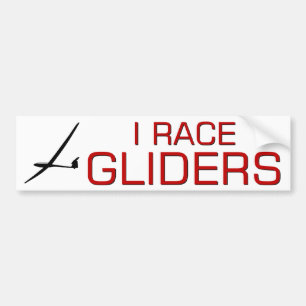 私はグライダーを競争させます バンパーステッカー