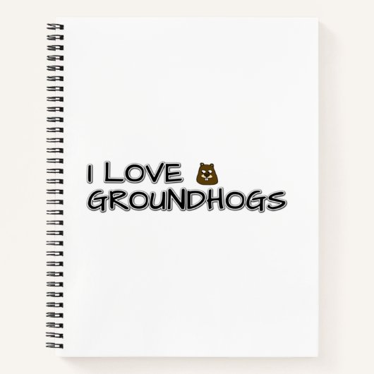 私はグラウンドホッグが大好き ノートブック (正面)