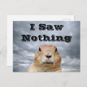 私はグラウンドホッグの日に何も見なかった ポストカード (正面/裏面)