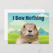私はグラウンドホッグの日に何も見なかった ポストカード (正面/裏面)