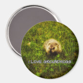 私はグラウンドホッグマグネットが大好き マグネット (正面/裏面)