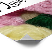 私はグラニースクエアクロチェットウォールアートが大好き ポスター (角)