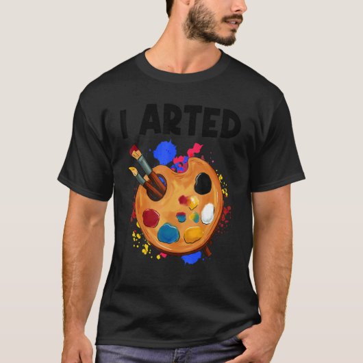 私はグラフィック絵を描ーの絵絵を描画芸術を描いた Tシャツ (正面)