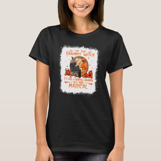 私はグラミー魔女グラミーおもしろいハロー Tシャツ (正面)