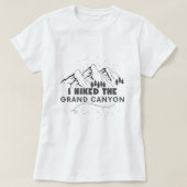 私はグランドキャニオンのハイキングをおもしろいした Tシャツ (デザイン正面)