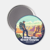 私はグランドキャニオン国立公園アリゾナをハイキング マグネット (正面/裏面)