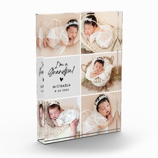 私はグランドパ5フォトベビーの名前と誕生日 フォトブロック (左)