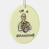 私はグランドパ – グランドパとベビーTシャツとギフト セラミックオーナメント (右)