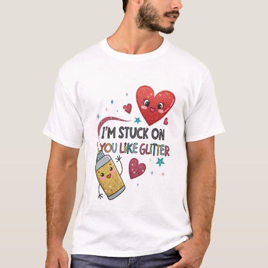 私はグリッターのように君に付き合っている Tシャツ (正面)