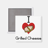 私はグリルチーズが大好き マグネット (正面/裏面)
