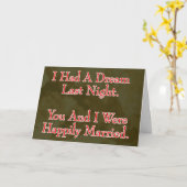 私はグリーティングカードの夢結婚したを見た カード (黄色い花)