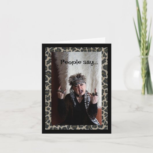 私はグリーティング気にカードを畳まない カード (正面)