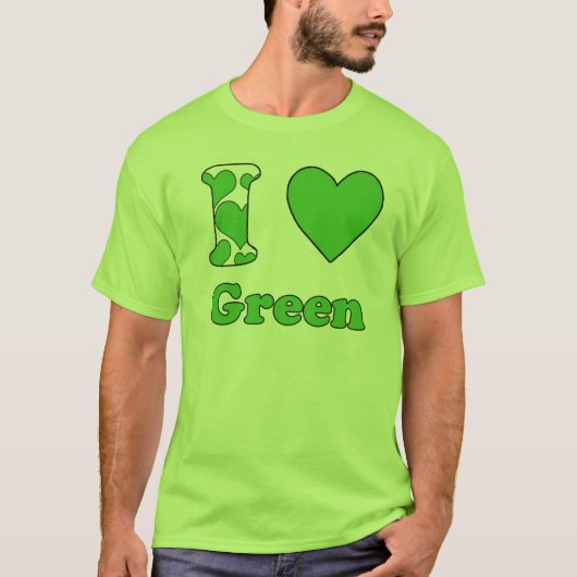 私はグリーンが好き Tシャツ (正面)