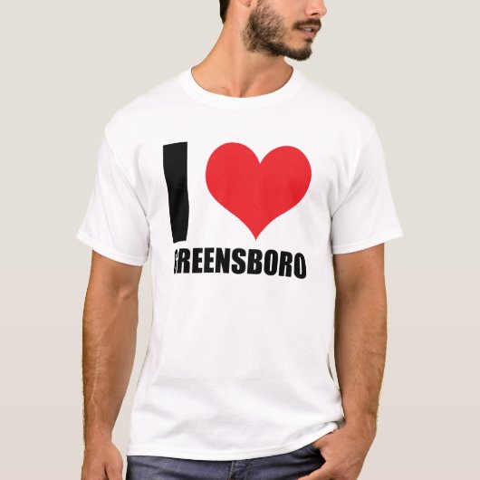 私はグリーンズボロが大好き Tシャツ (正面)