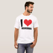 私はグリーンズボロが大好き Tシャツ (正面フル)