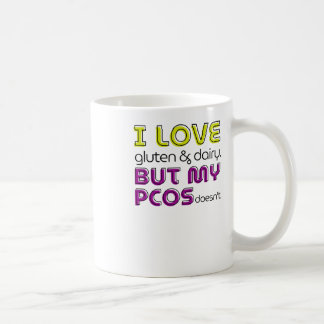 私はグルテンと乳製品が大好きだが、Pcosはスティッキを持っていない コーヒーマグカップ