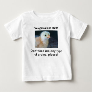 私はグルテン放しますひよこをです! ベビーTシャツ