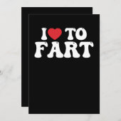 私はグルービーをファートするのが大好き 招待状 (正面/裏面)