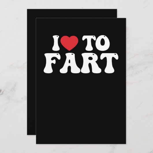 私はグルービーをファートするのが大好き 招待状 (正面/裏面)